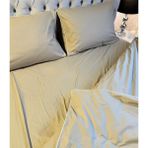 Calina Home Zeytin Yeşili Renkli Beyaz Biyeli Yastık Kılıfı - 50 x 70