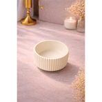 Calinda Design Dekoratif Çizgili Kase | Taş Tozu Mumluk & Takı Tabağı