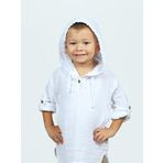 Caline Baby 2 Kat Müslin Unisex Bebek Gömleği - Beyaz - 1-2 Yaş