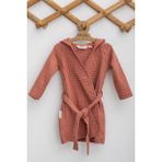 Caline Baby 4 Katlı Premium %100 Pamuk Rahat Bebek Bornozu| 1-2 Yaş | Kiremit - 1 - 2 Yaş