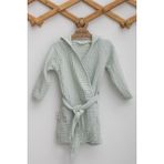 Caline Baby 4 Katlı Premium %100 Pamuk Rahat Bebek Bornozu| 1-2 Yaş | Mint - 1 - 2 Yaş