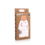 Caline Baby Müslin Bezi Örtü Bulut Desen - Pembe 75x90 Cm + 2 Adet Ağız Mendili