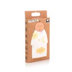 Caline Baby Müslin Bezi Örtü Bulut Desen - Sarı 75x90 Cm + 2 Adet Ağız Mendili