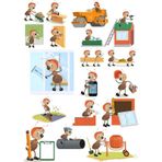Çalışan Karınca Sticker Set 13 Parça Telefon, Tablet, Defter, Laptop Sticker