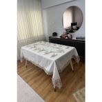 Çalışkan Çeyiz Evi 26 Parça Linen Fransız Dantelli Yemek Takımı - Lüx 26 Parça Linen Fransız Dantelli Yemek Takımı
