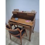 Çalışma Masa İlhm 90634 Klasik Takım Dilimli Sandalye Lüks Klasik Ceviz Renk Model