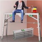 Çalışma platformu katlanabilir, çalışma platformu, yük kapasitesi 400kg - taşınabilir, iskele yüksekliği ayarlanabilir, alüminyum basamaklı tabureler, çok amaçlı iletken