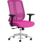 Calitte Spark Başlıksız Pembe-Krom Yönetici Çalışma Koltuğu