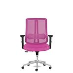 Calitte Spark Ofis Sandalyesi Ergonomik Sırt Destekli Çalışma Koltuğu Başlıksız File Sırt (Pembe)