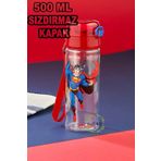 Calke Çocuk Matara Suluk 500 ml Pipetli Polikarbon Bpa Free - Superman