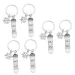 CALLARON 3set Snowboard Anahtarlıkları Çinko Alaşımlı Kar Tanesi Anahtarlık Sırt Çantası Dekoru Çiftler İçin 2 Adet*3