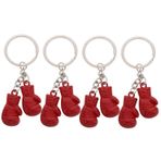 CALLARON 4 Adet Mini Boks Eldiveni Anahtarlık Seti Metal Boks Kolye Fitness Tutkunları İçin Araba Anahtarları Ve Ev Anahtarları Erkekler İçin Boks Temalı Anahtarlık Charm