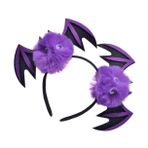 CALLARON cadılar bayramı başlığı yarasa şapkaları ponpon topu şapkalar kız bandı halloween costume halloween kostümleri kadınlar için kafa bandı cadılar bayramı kadın saç bantları Demir tel