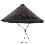 CALLARON Ninja Bambu Siyah Japonya Cosplay Şövalye Retro Güneş Pirinç Balıkçı Şapkası Performans Parti Pervane Kostüm Aksesuarı 36Cm
