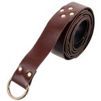 CALLARON Ortaçağ Kılıç Kemeri Rönesans Yüzük Kemeri Viking Savaş Şövalyesi Kemeri (Kahverengi-240cm) ortaçağ rönesans kuşağı dekoratif kemer kemeri korsan kostümü sıkı sahne