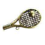 CALLARON Vintage Anahtar Kolye Tenis Raketi Anahtarlık Pirinç Eşya Dekoru Çanta Askısı Dekoru Zarif Tenis Raketi Kolye