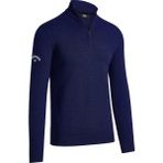 Callaway 1/4 Zip Merino Sweater / Erkek Yün Karışımlı Ince Kazak - XL - Koyu Lacivert