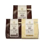 Callebaut 3lü Bitter-Sütlü-Beyaz 400 gr Çikolata Pul Formu ile Pastacılar İçin Mükemmel Seçim
