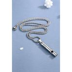 Callerrons Accessories Acil Durum Düdüğü 316L Çelik Kararma Yapmaz Yüksek Desibel Kolye Unisex