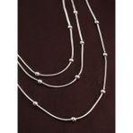 Callerrons Accessories Gümüş Renk Minimal Topçuk Model Çoklu Kolye - EBJ251219W38785