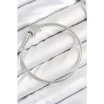 Callerrons Accessories Pirinç Charm Zirkon Taşlı Yıldız Model Gümüş Renk Kadın Bileklik - EBJ250902W37609