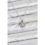 Callerrons Accessories Pirinç Gümüş Renk Çiçek Model Kadın Kolye - EBJ251219W38834