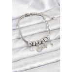 Callerrons Accessories Pirinç Gümüş Renk Kelebek Charmlı Kadın Bileklik - EBJ260109W39049