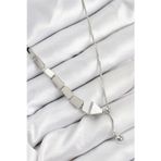 Callerrons Accessories Pirinç Yılan Model Gümüş Renk Asansörlü Kadın Kolye - EBJ250902W37773