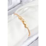 Callerrons Accessories Pirinç Zirkon Taşlı Sonsuzluk Model Gold Renk Asansörlü Kadın Bileklik - EBJ250816W37428