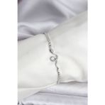 Callerrons Accessories Yılan Model Zirkon Taşlı Gümüş Renk Pirinç Su Yolu Kadın Bileklik - EBJ251201W38611