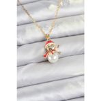 Callerrons Accessories Zincir Gold Renk Kardan Adam Model Yılbaşı Temalı Kadın Kolye - EBJ251201W38458