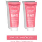 Calliel 2’li Ton Eşitleyici, Aydınlatıcı SPF 50+ Renkli Güneş Kremi Glutatyon, Hyaluronik Asit Etkili