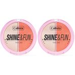 Callista Shine & Fun Face Duo 120 Dream Team Allık & Aydınlatıcı Paleti 2li paket
