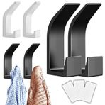 CALLYSONIC 10 adet gardırop askısı, siyah/beyaz, kendinden yapışkanlı, duvar askısı, delme gerektirmez, yapışkan kanca, ekstra güçlü, paslanmaz çelik, ceket tutucu, ceket, manto, şapka, şallar için