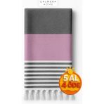 Calmera Natura Peştemal | Pamuk - Doğal Saçaklı | Plaj, Havuz, Spa, Hamam, Sauna, Spor, Seyahat Havlusu - Pembe - 100 x 180 cm