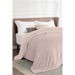 Calmera Wellsoft Çift Kişilik Battaniye | Ultra Yumuşak & Hafif | Peluş | 200 × 220 cm - Pudra