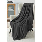 Calmera Wellsoft TV Battaniyesi | Ultra Yumuşak & Hafif | Peluş - Polar | 130 × 170 cm - Antrasit