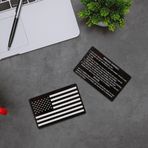 Calsgkspray Arkasında Yırtık Amerikan Bayrağı bulunan Black Metal Miranda Kartı, Yeni Polis Siyah Miranda Hak Kartı, Standart Alan Ayıklığı Test İpuçları Kartları Tebrik Kartları Ofis Malzemeleri, Tebrik Kartları