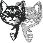 Calsgkspray Gümüş gerçekçi kedi kesme ölür Metal kesme ölür kabartma şablon Scrapbooking, kartlar, kart yapımı Scrapbooking kesme ölür DIY kart yapımı Scrapbooking ve damgalama aksesuarları