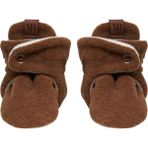 Caluu Baby Kaydırmaz Taban, Bebek Pandufu, Ilk Adım Ev Patiği, Terletmeyen, Tüylenmeyen Polar - Kahve
