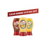 Calve Barbekü Sos 290 G + Cheddar Sos 240 G + Köri Sos 260 G