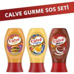 Calve Bbq Sos 290G + Cheddar Sos 240G + Burger Sos 245G - 775 gr