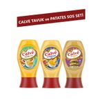 Calve Tavuk ve Patates Sos Seti 3’lü (Burger, Köri, Cheddar Sos)