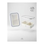 CALVERA 2 Bölmeli Sızdırmaz Lunch Box Saklama Kabı - 1 Litre Beslenme Kutusu