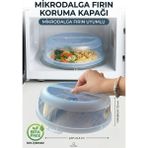 Calvera Mikrodalga Fırın Koruma Kapağı 24,5 Cm– Şeffaf Sıçrama Önleyici, Buhar Delikli Isıya Dayanıklı Kapak