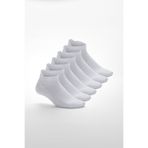 Calverton Socks 6 Çift - Beyaz Pamuklu Topuk Takviyeli Kadın/erkek Sneaker Spor Çorabı