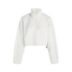 Calvin Klein 00GWF3W327DE0 HYBRID Sherpa Pullo Beyaz Kadın Dik Yaka Sweatshirt