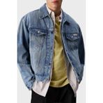 Calvin Klein % 100 Pamuk Comfort Fit Uzun Kollu Kot Ceket LV04RB794GUBE Erkek Kot Ceket LV04RB794G Ube - XL - Mavi