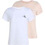 Calvin Klein 2-Pack Monologo Slim Tee Pembe Kadın T-shirt
