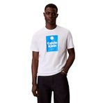 Calvin Klein 30S EU WHOLESALE JEANS GRAPHICS Erkek T-shirt, Bright White, L
